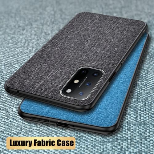 Cloth Fabric TPU Case For OnePlus 8 7T 8T 7 Pro 6T 6 Business Soft Silicone Case Cover For One Plus 8 7T 7 Pro Nord N10 N100