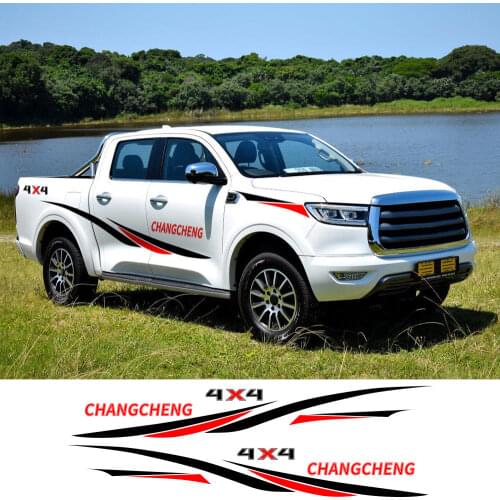 For GWM Poer Pao Pickup Body Side Stickers Truck 4x4 Graphics Vinyl Film Letters Decor Covers Car Decals Auto Tuning Accessories