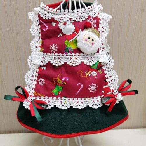 Pet Autumn And Winter Home Warm Vest, Cute Bow Santa Claus Decoration Pet Dog Clothes Puppy Cat Warm Clothes 5XL