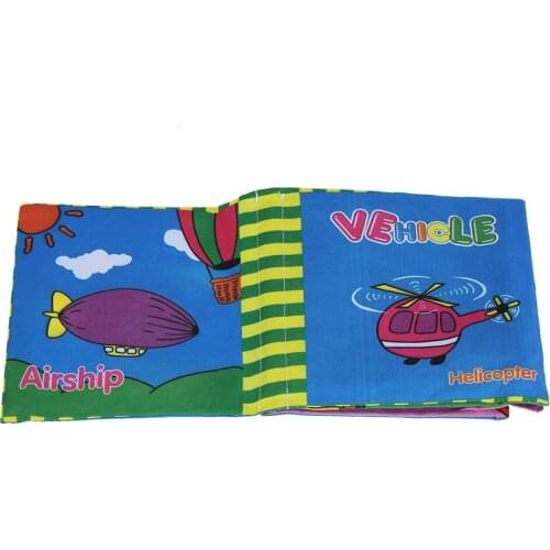 EBOYU(TM) Babys First Fabric Book Washable Soft Cloth Book with a Sounder for Infant Toddler Intellectual Development