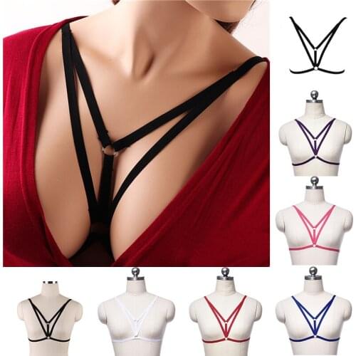 Gothic Underwear Body Tight Drawstring Polygon Color Simple Sling Fetish Dress Carnival Festival Wear S47