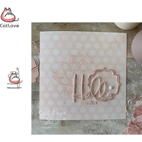 Hello Hallo German Metal Cutting Dies Scrapbooking Stencil Die Cuts Card Making DIY Decorative Craft Embossing New Dies For 2019