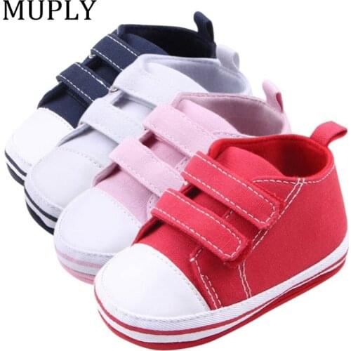 Canvas Baby Shoes For Newborn Baby Boys Girls First Walkers Infant Toddler Soft Bottom Anti-slip Prewalker Sneakers For 0-18M