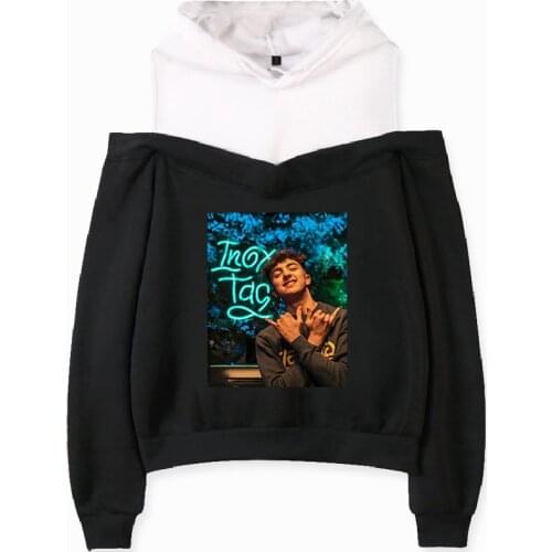 Inoxtag Fashion Four Seasons Gothic Punk Sportswear Youthful Vitality Girl/Women Condole belt fleece Novelty street style