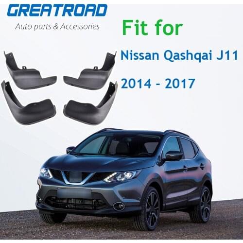 Front Rear Set Molded Car Mud Flaps For Nissan Qashqai J11 2014 2015 2016 2017 Mudflaps Splash Guards Mud Flap Mudguards Fender
