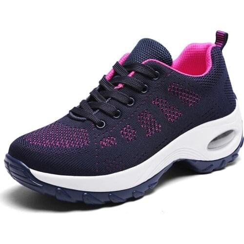 Women shoes 2020 new fashion solid color women sneakers lace-up mesh breathable casual shoes woman sneakers tenis feminino
