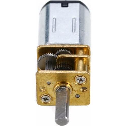 DC 12V 100RPM Mini Metal Gear Motor with Gearwheel N20 3mm Shaft Diameter Electric Micro Reduction Gear Motor for Making Robots