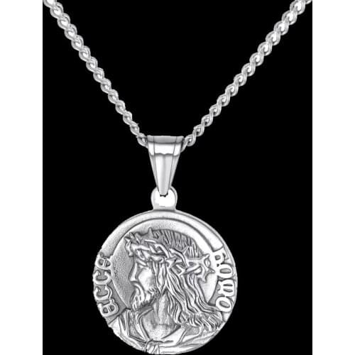 Trendy Jewelry Christ Jesus Virgan Mary Necklace 316 Stainless Steel Mens Pendants Necklaces With Chain Christams Gifts