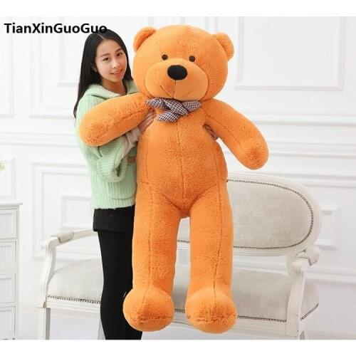 Fillings toy light brown Teddy bear plush toy soft stuffed bear large 160cm doll hugging pillow Christmas gift b2777