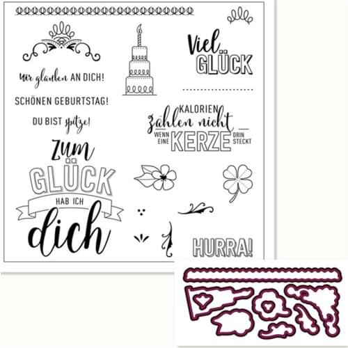 German 2021 New Metal Cutting Dies and Clear Stamps Template For DIY Scrapbook Album Embossed Paper Card Knife Mold