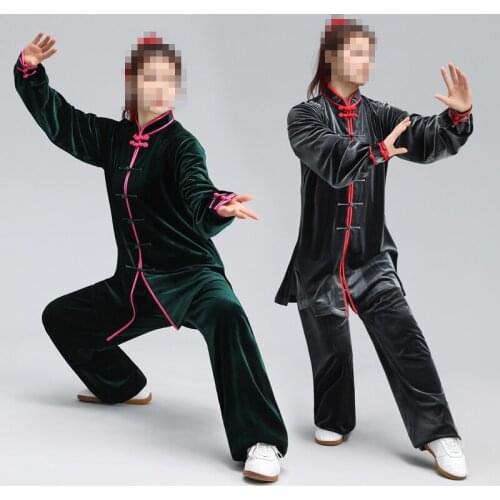 Autumn&winter thickened Korean velvet women Taiji martial arts Clothing Tai Chi Suits Kungfu uniform