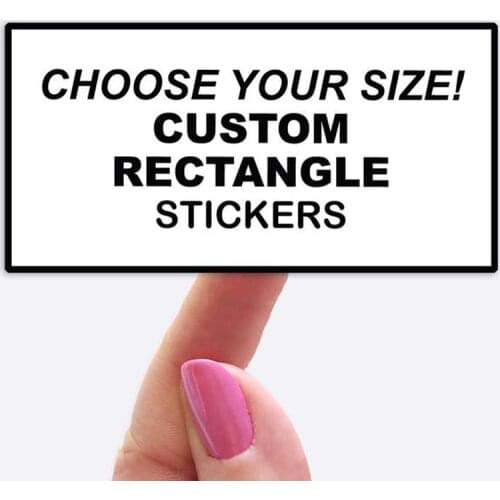 Custom Rectangle Stickers Custom Labels Rectangle Labels Person Clear Stickers Logo Customization Packaging