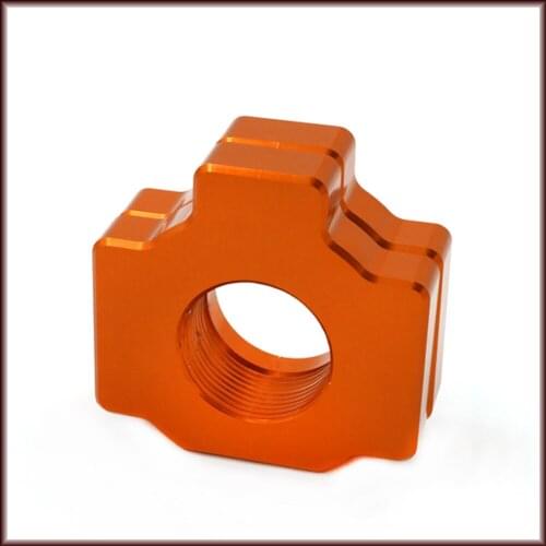 Chain Adjuster Regulator Swingarm Slider For KTM 790 duke 790duke 2018 Motorcycle Accessories CNC Orange With Logo