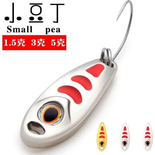 JUYANG Fishing Lure Spoon 1.5g 3g 5g 3 Colors Metal Lure Hard Bait Single Hook Jig Lures Fishing Tackle