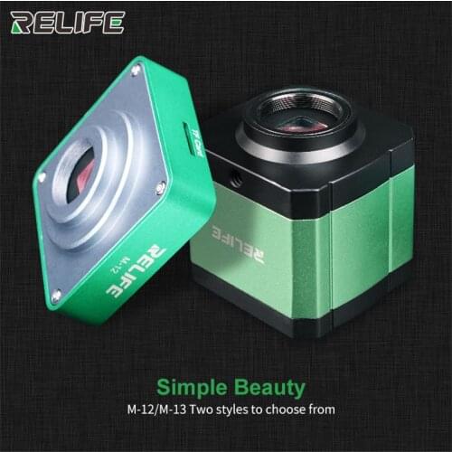 Aluminum Alloy 38 Million Pixels HDMI Trinocular Microscop Camera for Phone PCB CPU Micro Repair RELIFE M-12 M-13