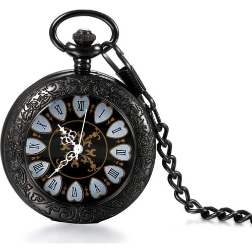 LANCARDO Unisex Vintage Charm Silver Pocket Watches Roman Quartz Steampunk Clock Male And Female Necklace Pendant With Chain