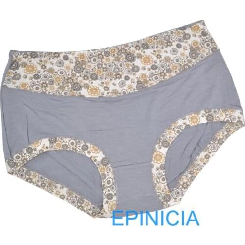 Ladies Floral Panties Cotton Underwear Women Mid Size Seamless Sexy Leopard Panties XL Briefs Mid Waist Breathable Panties