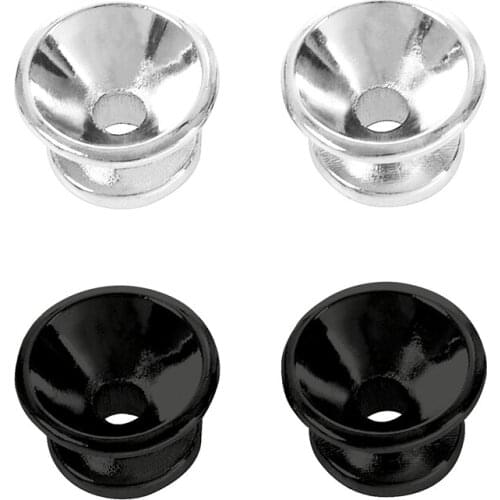 4 x Electric Acoustic Guitar Bass Strap Button Screw Lock Pins Pegs Pads HotColor:Silver & Black