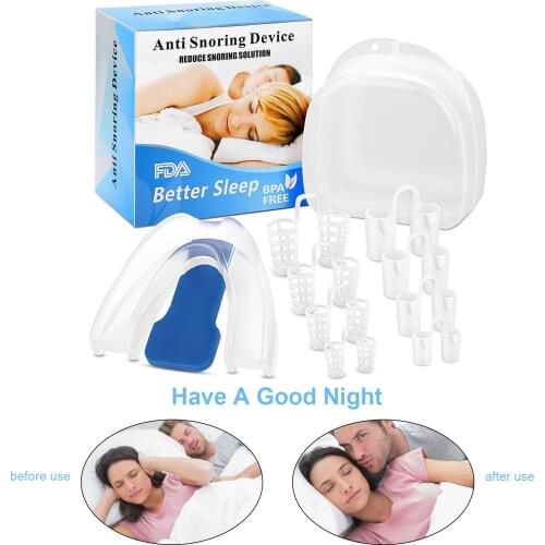Anti Snoring Stop Snoring Solution Mouth Guard Anti Snoring Clips Sleep Aid & Snore Stopper Anti Snore Instant Relief