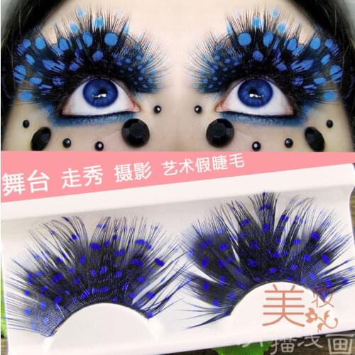 Free shipping Feather ballet fancy dress party false eyelashes feather eyelash