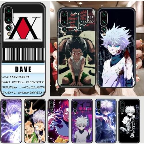 Anima Hunter x Hunter Phone case For Huawei P Mate P10 P20 P30 P40 10 20 Smart Z Pro Lite 2019 black painting back 3D bumper