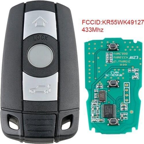 CN006027 3 Buttons Remote Car Key Fob With PCF7945 Chip 433Mhz KR55WK49127 Fit for BMW 3 5 Series X1 X6 Z4 E60 E70 E71 E91 CAS3