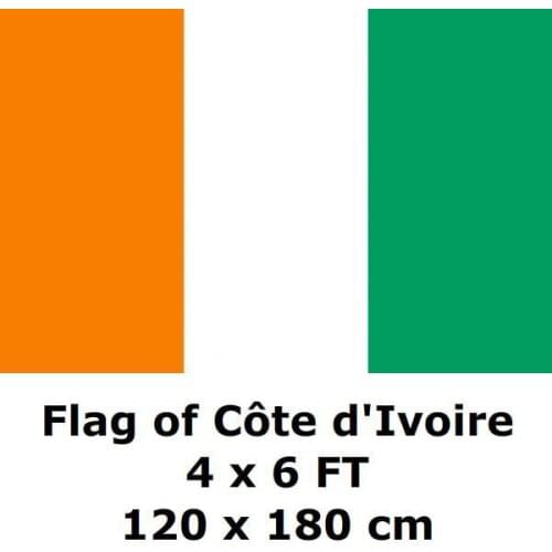 Ivory Coast Flag 120 x 180 cm 100D Polyester Cote d'lvoire Flags And Banners National Flag Country Banner