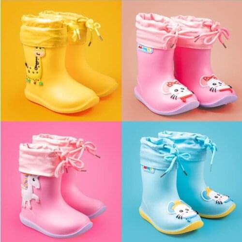 Kids Rain Boots Toddler Girl Rainboots Classic Waterproof Childrens Shoes PVC Rubber Boots Kids Baby Water Shoes Boy Rain Boots