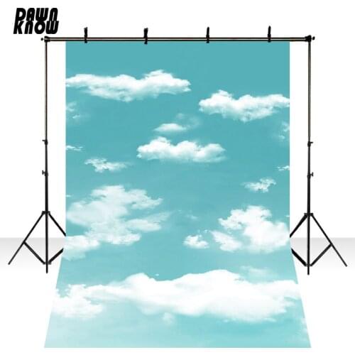DAWNKNOW Blue Sky Photography Background Photocall Personal White Cloud Photo Shoot Backdrop Children Photo Studio lv759