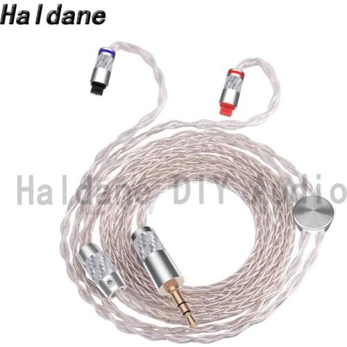 Haldane HIFI 3.5/2.5/4.4 Balanced（Soft 1.2m）7nOCC Silver plated Headphone Upgrade Cable For im01 im02 im03 im04 im50 im70