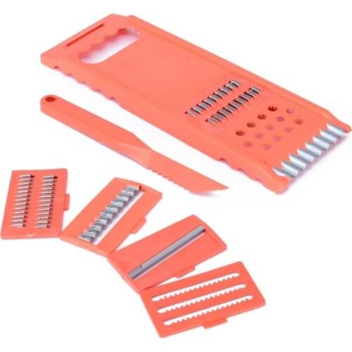 7pcs/set Cucumber Slicer Salad Kitchen Shredder Cheese Fruit Carrot Cutter Grater Modern Family Kitchen Tool Multifunctional