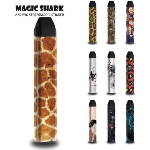 Fashion Skull Leopard Snake Print Funny Bumpy PVC Case Cover Skin Sticker Film for Uwell Caliburn