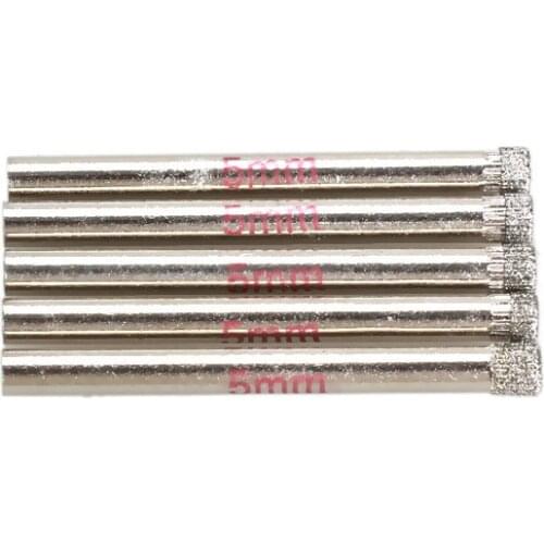 5pcs/set Diamond Drill Bit Set 5mm Diamond Tools Hole Saw Use for Glass, Marble, Tile or Granite -46