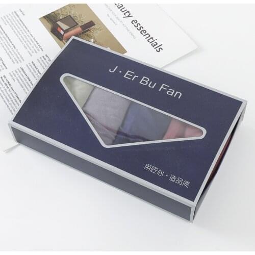No sense 1.0 popular Jie Er Bu fan mens underwear gift box boxed panties seamless comfort color high elasticity
