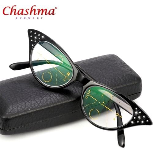 CHASHMA Brand Progressive Multifocal Lens Reading Glasses Men Presbyopia Hyperopia Bifocal Sports Glasses TR90 Oculos De Grau