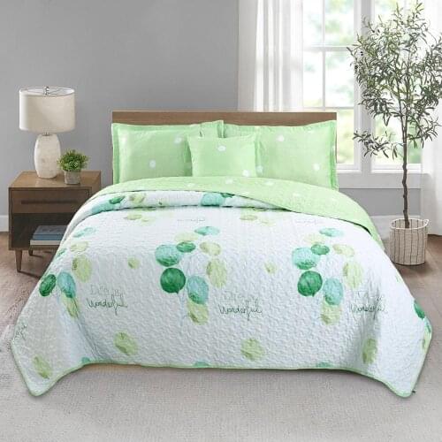 Vintage print cotton Quilted bed cover washed quilt Multi -function bedding non - slip pad air conditioning quilt king twin size
