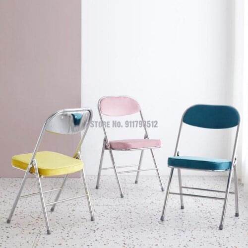 Simple Computer Chair Home Folding Chair Backrest Stool Negotiation Conference Chair Nail Art Makeup Chair Leisure Student Chair