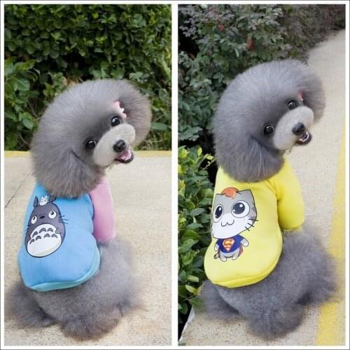 PUOUPUOU Winter Pet Dog Clothing Cartoon Luxury Dog Clothes Warm Dogs Jacket Coat Sweatshirt for Small Medium Dogs Outfit XS-2XL