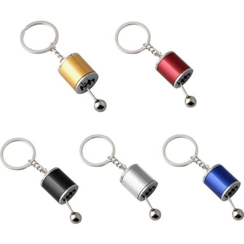 Gear Knob Gear Shift Gear Stick Gear Box Metal Car Pendant Car Modification Ring Keyfob Keyring Chain Chain Gift E2K4