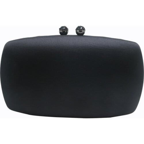 Silk Satin Dark Green Evening Bags for Matching Shoes and W omens Wedding Prom Evening Bag Black