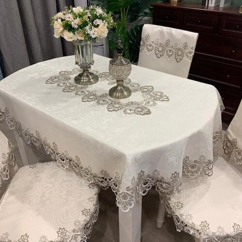 Oval Table Cloth Embroidered Fold Tea Table Europe Dinning Table Cover Tablecloth Table Lace Art Dust Cover Dinning Table Cover