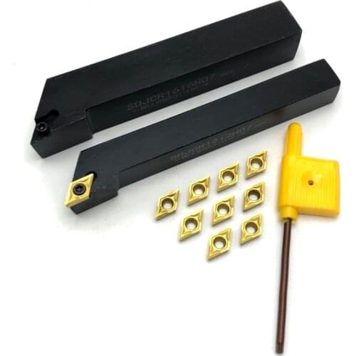 DCMT070204 VP15TF UE6020 US735 carbide insert + 1PC SDJCR0808H07 SDJCR1212H07 SDJCR1616H07 CNC turning tool cutting tool holder