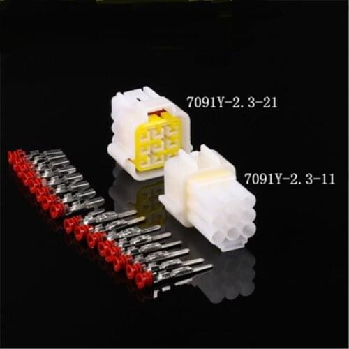 100 Set free ship 9 Pin Female Male Waterproof Electrical Wire Connector Plug Auto Connectors DJ7091Y-2.3-11 DJ7091Y-2.3-21