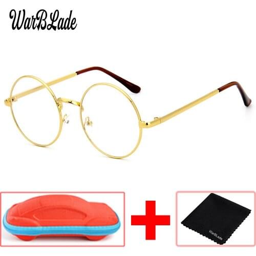 2018 New Women Eyeglasses Frames Vintage Retro Oversize metal rim clear lens Round classic spectacles glasses with box