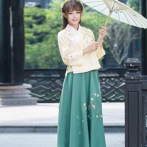 2020 Chinese Traditional Clothes For Women Embroidery Tang Costume Blouse And Top Women Casual Hanfu Cheongsam Tops 11275