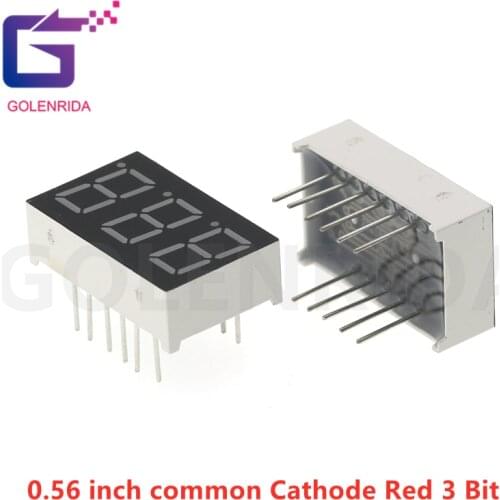 5pcs Digital tube segment common Cathode Red 3 Bit digital Tube 0.56 inch Red LED Display HSN-5631AS