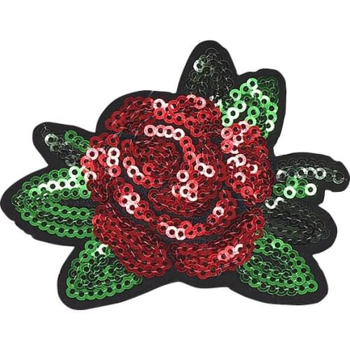 50pcs/lot Sequins Flower Embroidery Patches Letters Clothing Decoration Accessories Diy Iron Heat Transfer Applique Clothes