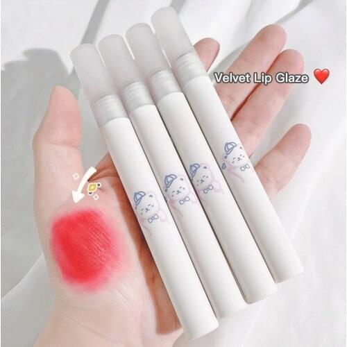 Gellas Velvet Lip Glaze Matte Frosted Dark Series Long Lasting Waterproof Non-stick Cup No Fading Lip Mud Lipstick Lip Cosmetic