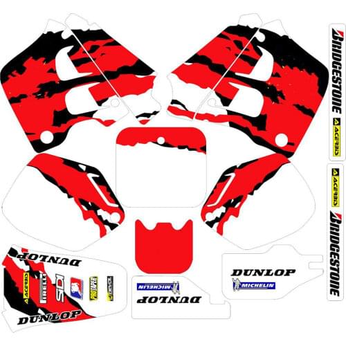 Free Customized Motorcycle Dirt Bike full set of 3M graphics stickers decals kits For HONDA CR125 CR250 1991 1992 CR 125R CR250R