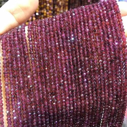 Natural Stone Faceted Scattered beads purple tooth Small Beads 2X3mm for Jewelry Making DIY Necklace Bracelet Accessories